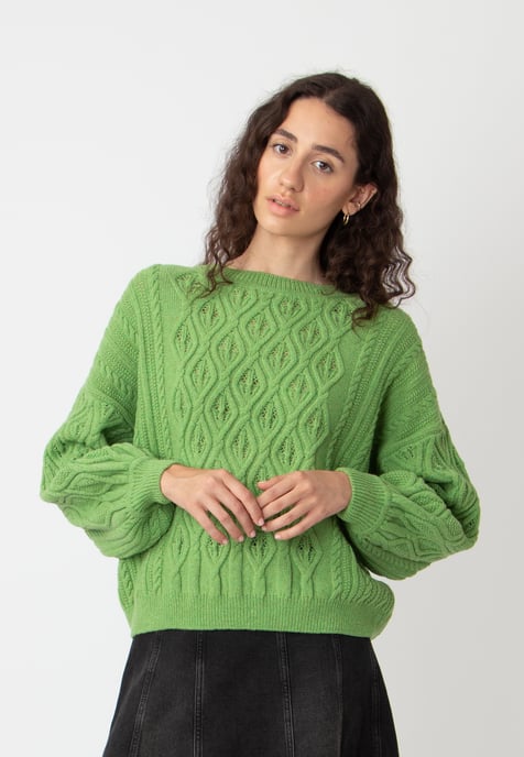 O-Neck Pullover, Structure Pattern - Image 5