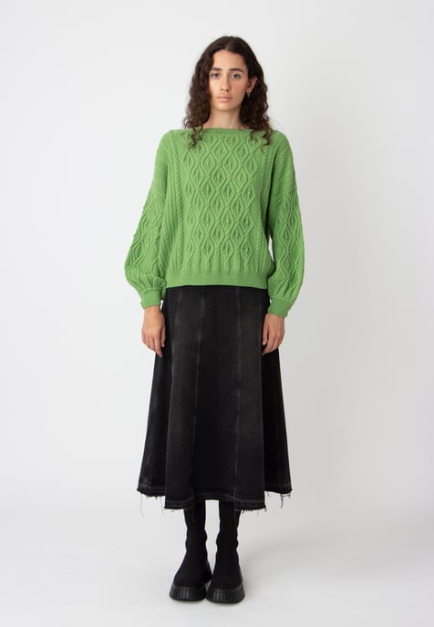 O-Neck Pullover, Structure Pattern - Image 6