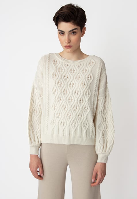 O-Neck Pullover, Structure Pattern - Image 2