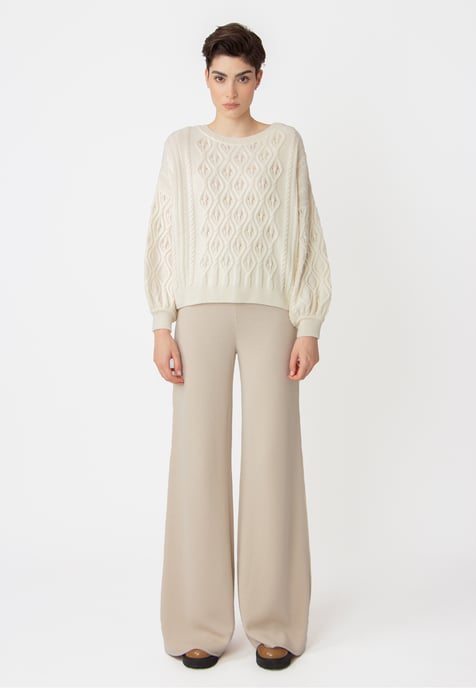 O-Neck Pullover, Structure Pattern - Image 3