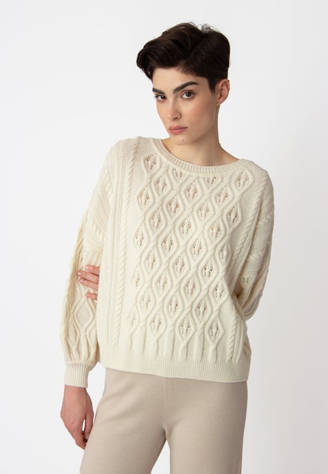 O-Neck Pullover, Structure Pattern - Image 5