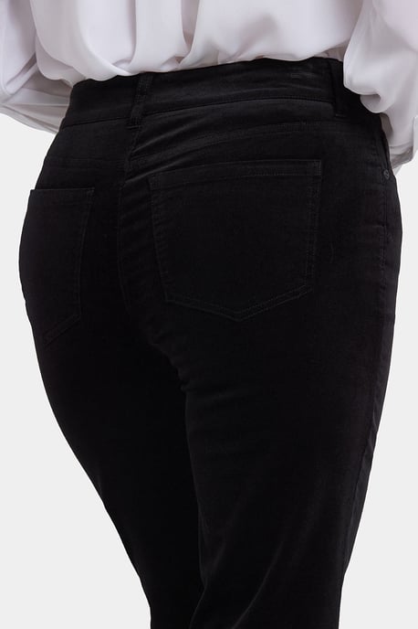 Marilyn Rechttaille Pantalon in Velours | Zwart - Image 4