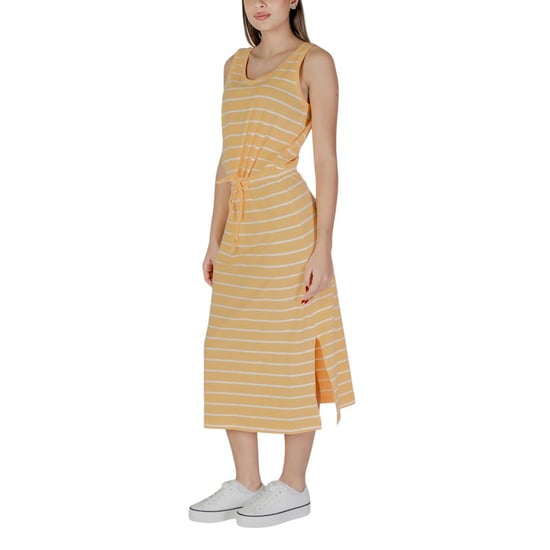 Gestreepte Midi-jurk met Bindkoord Taille - Image 2