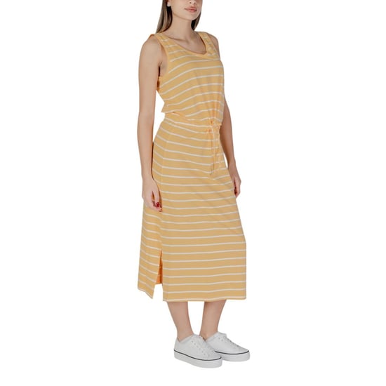 Gestreepte Midi-jurk met Bindkoord Taille - Image 3