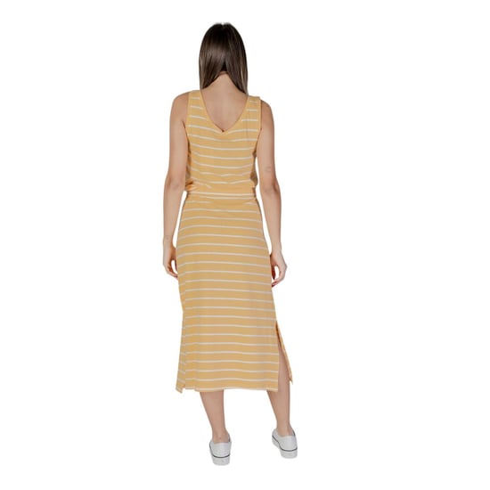 Gestreepte Midi-jurk met Bindkoord Taille - Image 4