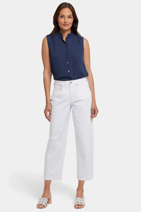 Ballon Enkel Jeans Met Hoge Taille | Optisch Wit - Image 1