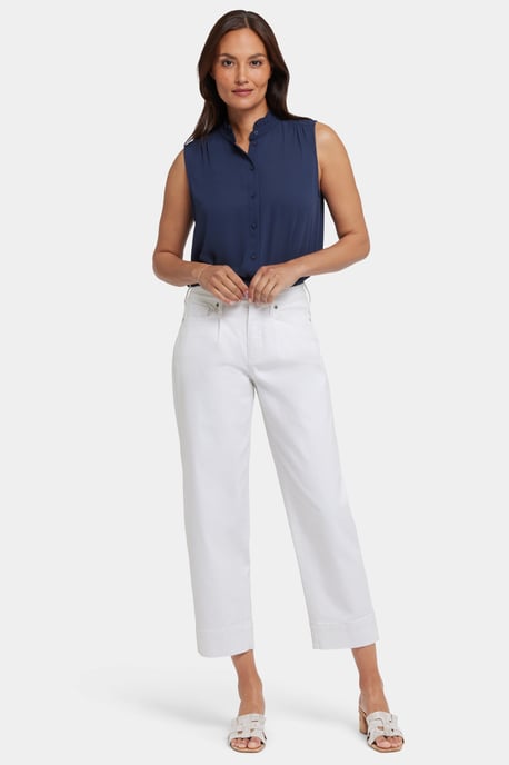 Ballon Enkel Jeans Met Hoge Taille | Optisch Wit - Image 4