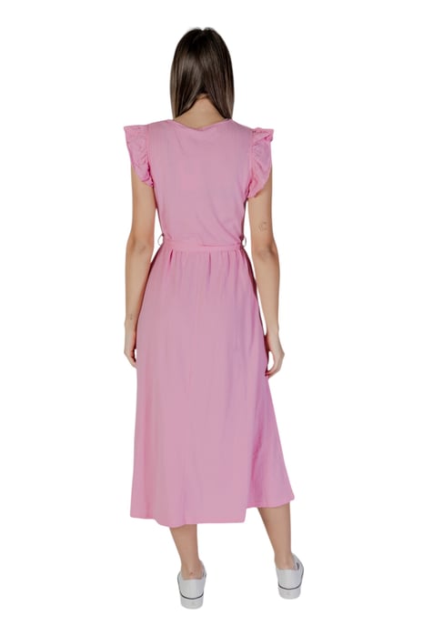 Casual Midi Jurk met Ruffle Mouwen Wikkeljurk - Image 2