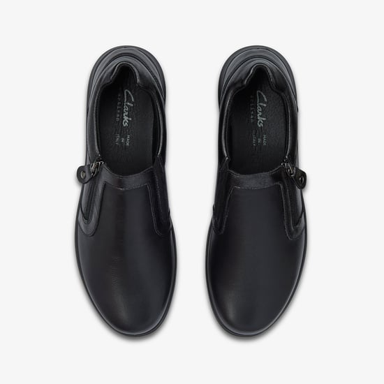 Un Bay Zip Black Leather Shoes - Image 6