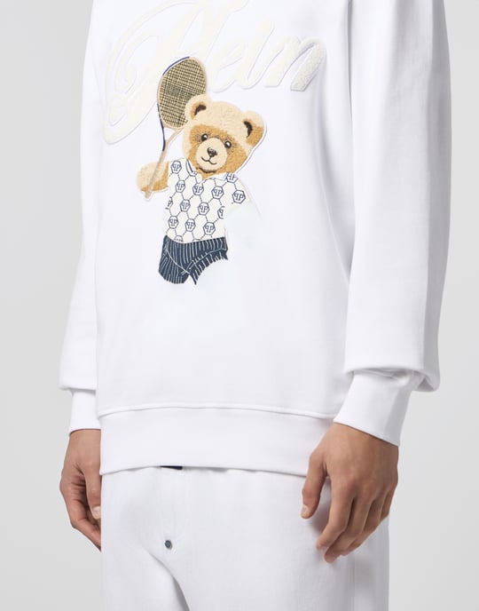 Rund halsad tröja med teddy-tennismotiv - Image 3