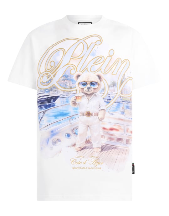 Rundhalsad T-shirt med nallebjörn - Image 1