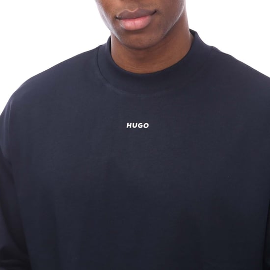 Hugo Boss Heren Logo Bedrukt Relaxed Fit T-shirt (Donkerblauw) - Image 3