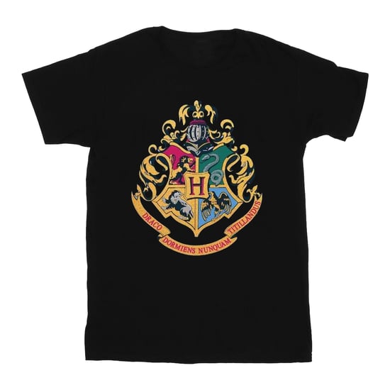 Harry Potter Jongens Hogwarts Crest Goud Inkt T-Shirt (Zwart) - Image 1