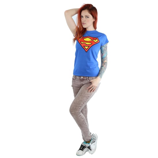DC Comics Womens/Ladies Superman Logo Cotton T-Shirt (Royal Blue) - Image 4