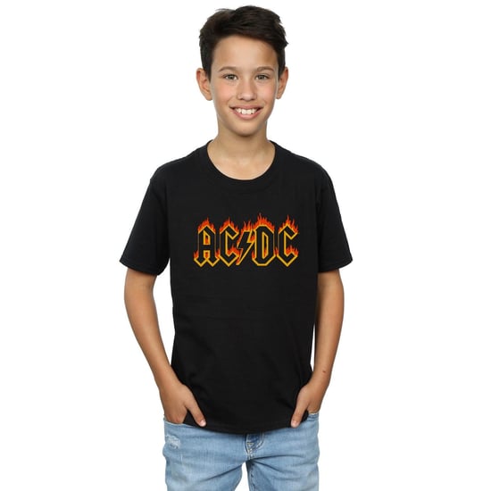 AC/DC Jongens Flames Logo T-Shirt (Zwart) - Image 2