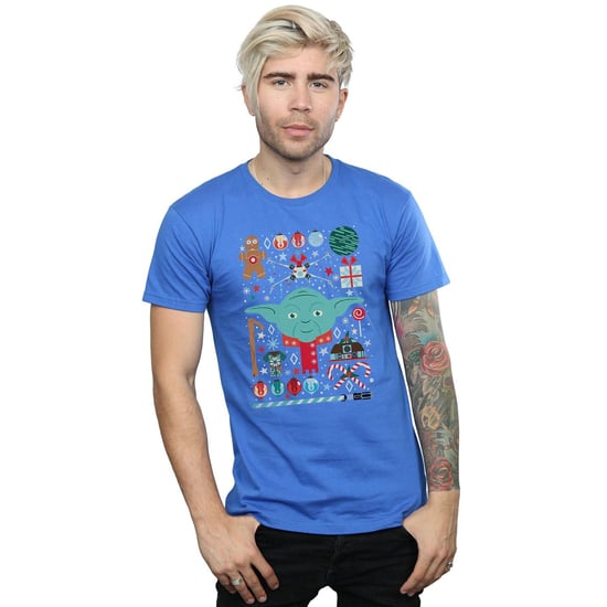 Star Wars Heren Yoda Kerstmis T-Shirt (Koningsblauw) - Image 2