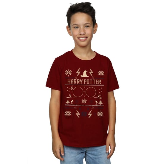 Harry Potter Jongens Kerstpatroon T-shirt (Bourgondië) - Image 2