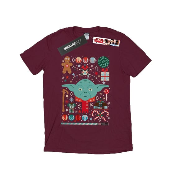 Star Wars Heren Yoda Kerstmis T-Shirt (Bourgondië) - Image 1
