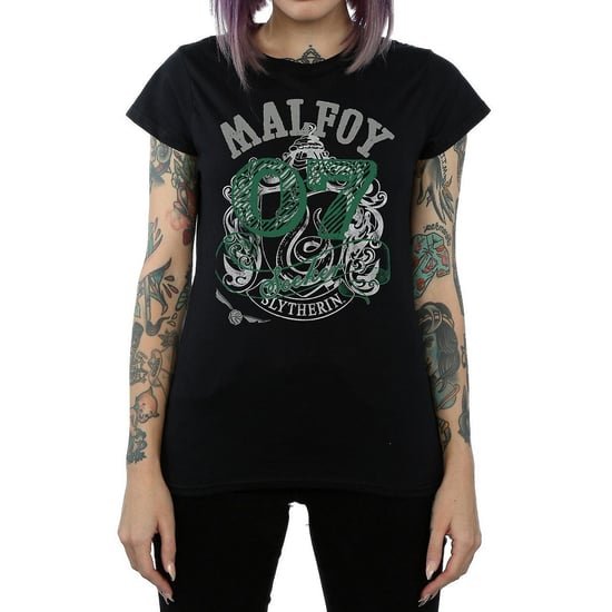 Harry Potter Dames/Dames Malfoy Slytherin Katoenen T-Shirt (Zwart) - Image 1