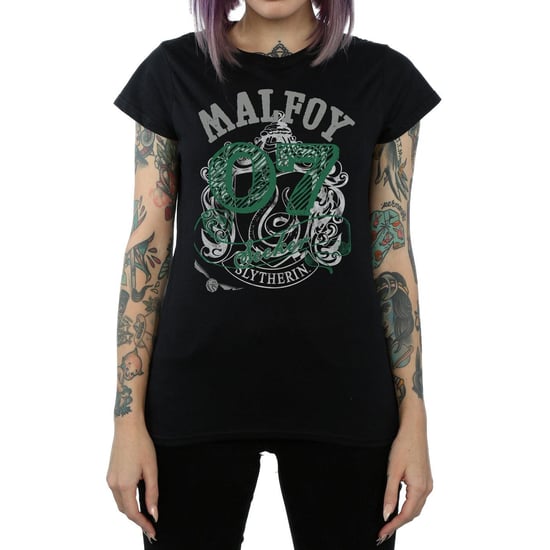 Harry Potter Dames/Dames Malfoy Slytherin Katoenen T-Shirt (Zwart) - Image 5