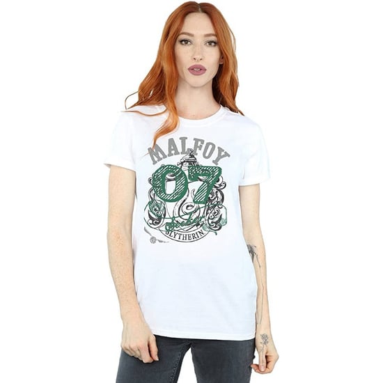 Harry Potter Dames/Dames Malfoy Slytherin Katoenen T-Shirt (Wit) - Image 2