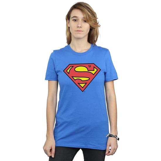 DC Comics Womens/Ladies Superman Logo Boyfriend Fit Cotton Boyfriend T-Shirt (Royal Blue) - Image 2