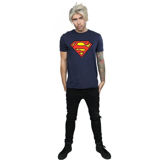 DC Comics Mens Superman Logo T-Shirt (Navy Blue) - Image 4