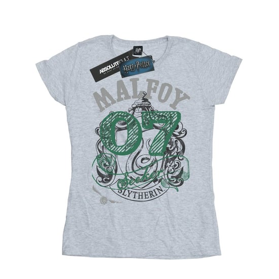 Harry Potter Dames/Dames Malfoy Slytherin Katoenen T-Shirt (Sportgrijs) - Image 1