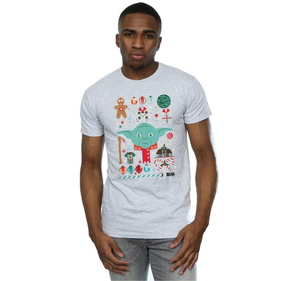 Star Wars Heren Yoda Kerstmis T-Shirt (Sportgrijs) - Image 2