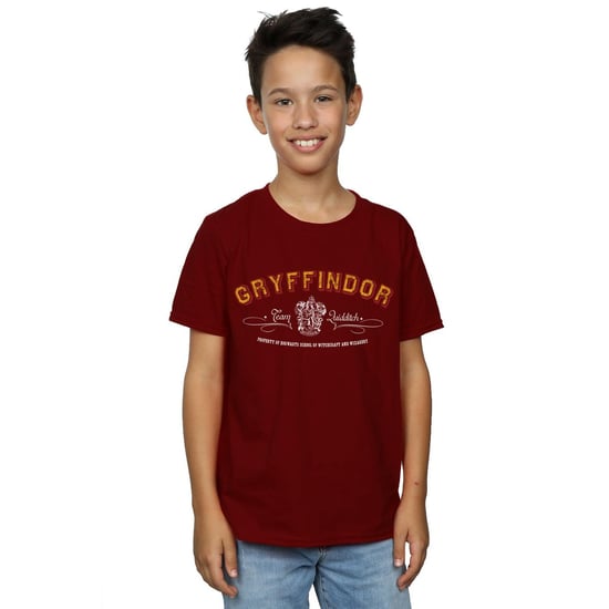 Harry Potter Jongens Gryffindor Team Zwerkbal T-Shirt (Bourgondië) - Image 2