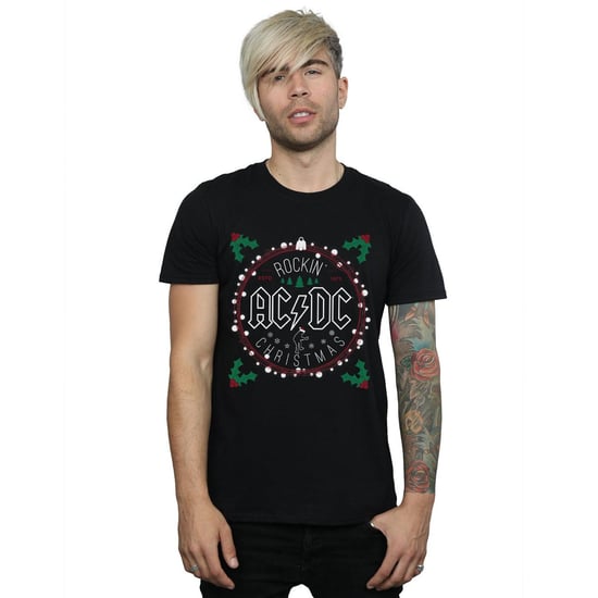 AC/DC Heren Kerstmis Cirkel T-Shirt (Zwart) - Image 2