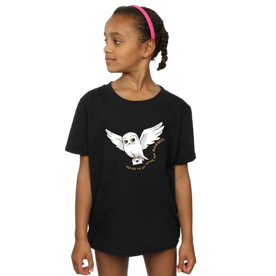 Harry Potter Katoenen T-shirt met uilenletters voor meisjes (Zwart) - Image 2