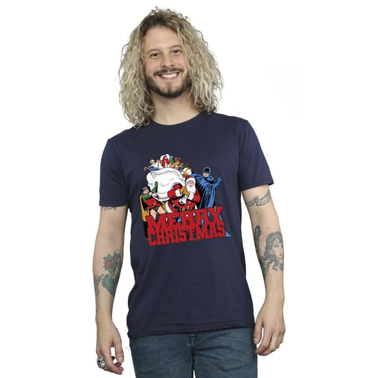 DC Comics Batman Merry Christmas Comic T-shirt för herrar (Marinblått) - Image 2