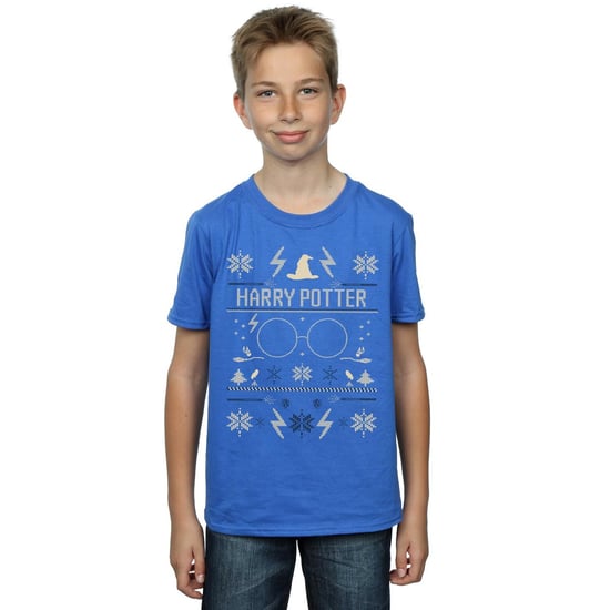 Harry Potter Jongens Kerstpatroon T-shirt (Koningsblauw) - Image 2