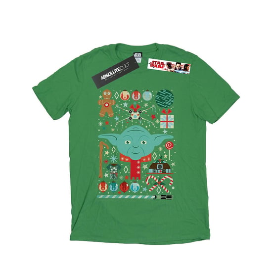 Star Wars Heren Yoda Kerstmis T-Shirt (Iers Groen) - Image 1