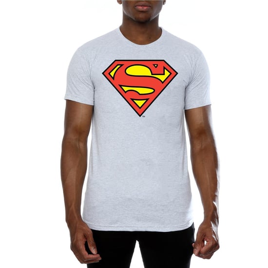 DC Comics Mens Superman Logo T-Shirt (Heather Grey) - Image 3