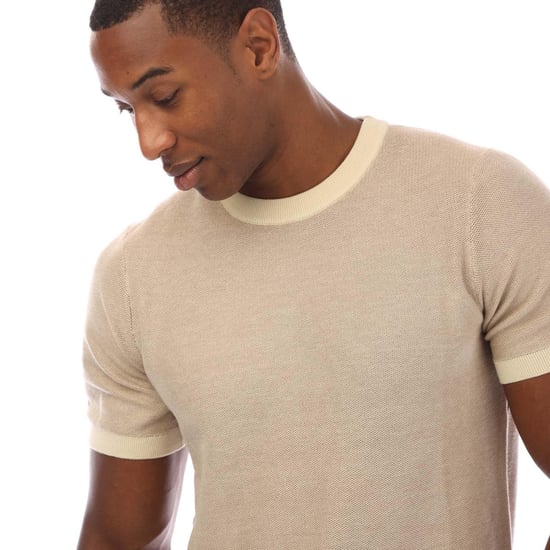 Hugo Boss Gebreid heren T-shirt (Beige) - Image 3