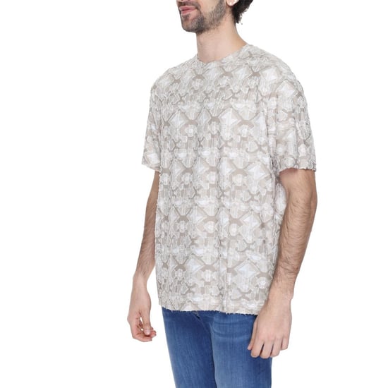 Beige Texturerad T-shirt Modell An13368100127ro - Image 5