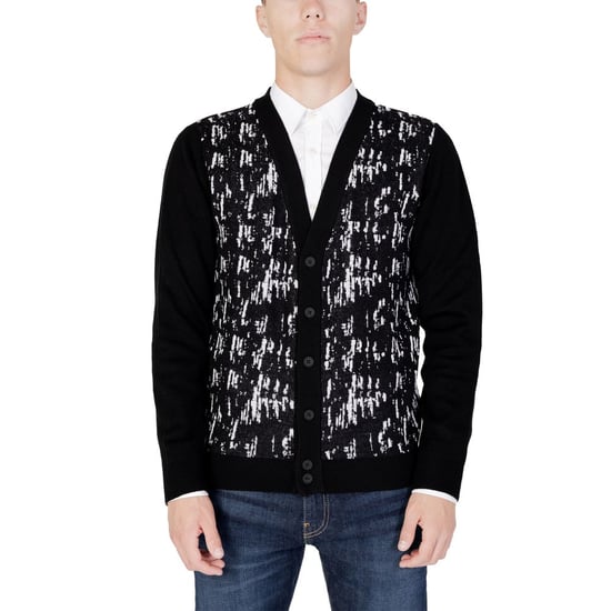 Zwart Witte Cardigan Breigoed - Image 1