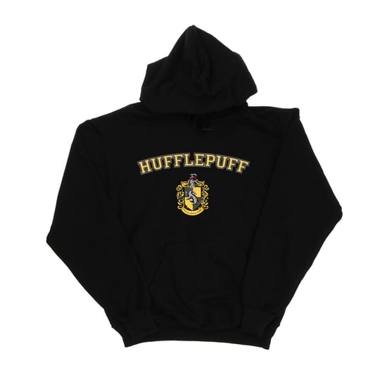Harry Potter Hufflepuff Crest-hoodie för flickor (Svart) - Image 1
