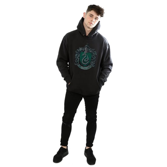 Harry Potter Heren Slytherin Katoenen Hoodie (Zwart) - Image 4