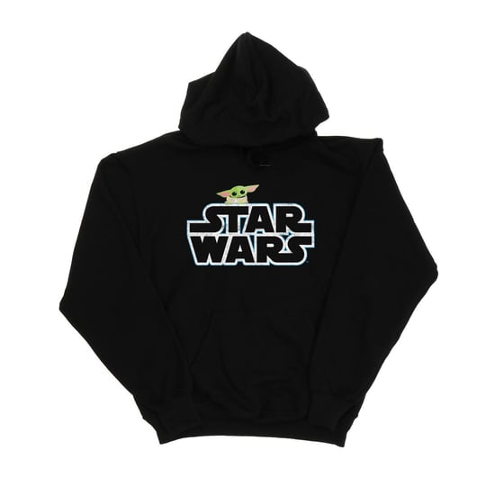 Star Wars Jongens The Mandalorian The Child Logo Hoodie (Zwart) - Image 1