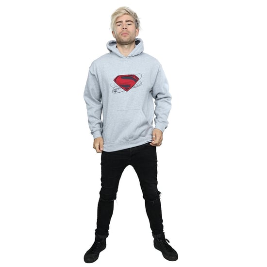 DC Comics Heren Justice League Movie Superman Logo Hoodie (Sportgrijs) - Image 4