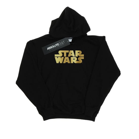 Star Wars Jongens Goud Logo Hoodie (Zwart) - Image 1