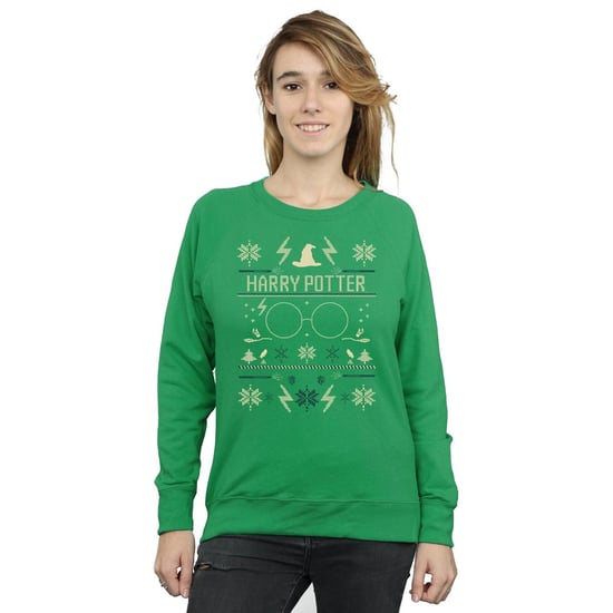 Harry Potter Dames/Dames Sweatshirt met Kerstpatroon (Iers Groen) - Image 2
