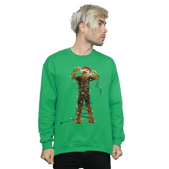 Star Wars Heren Chewbacca Kerstverlichting Sweatshirt (Iers Groen) - Image 2