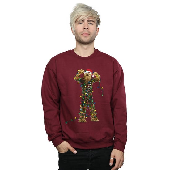 Star Wars Heren Chewbacca Kerstverlichting Sweatshirt (Bourgondië) - Image 2
