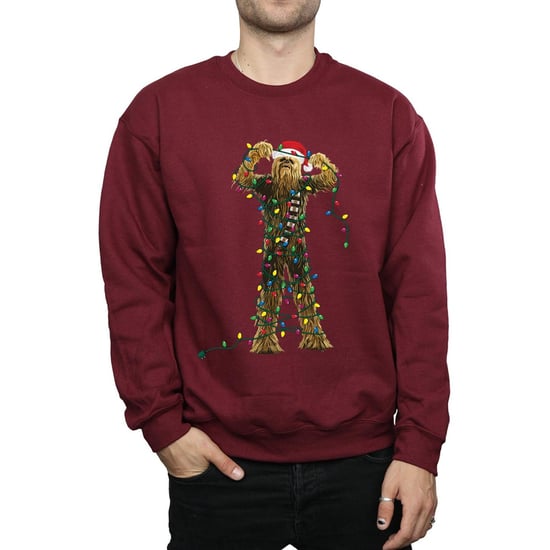 Star Wars Heren Chewbacca Kerstverlichting Sweatshirt (Bourgondië) - Image 3
