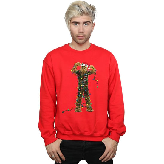 Star Wars Heren Chewbacca Kerstverlichting Sweatshirt (Rood) - Image 2