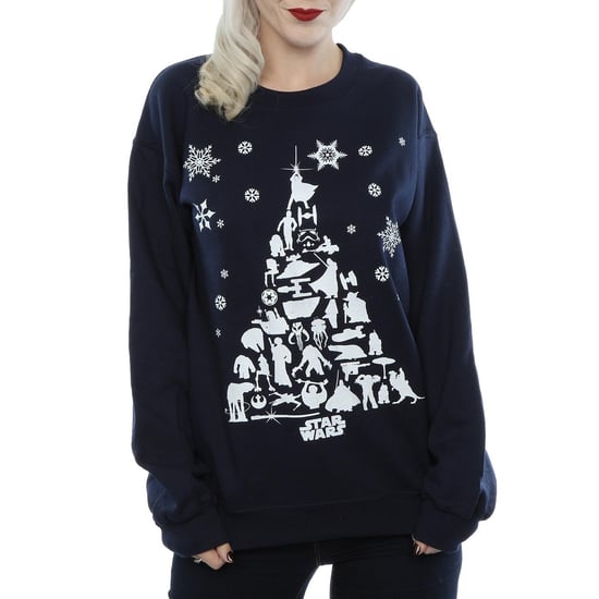 Star Wars Womens/Ladies Christmas Tree Sweatshirt (Deep Navy) - Image 3